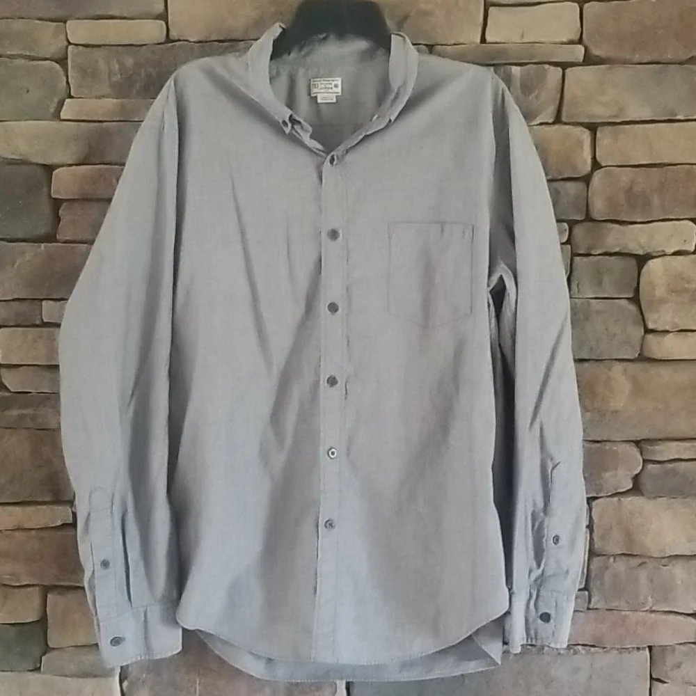 J. Crew Men's Gray Cotton Button Down